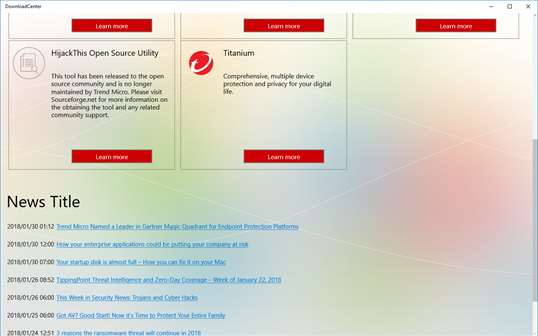 Trend Micro Download Center screenshot 2
