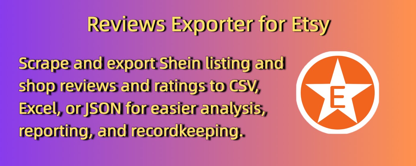 Reviews Exporter for Etsy