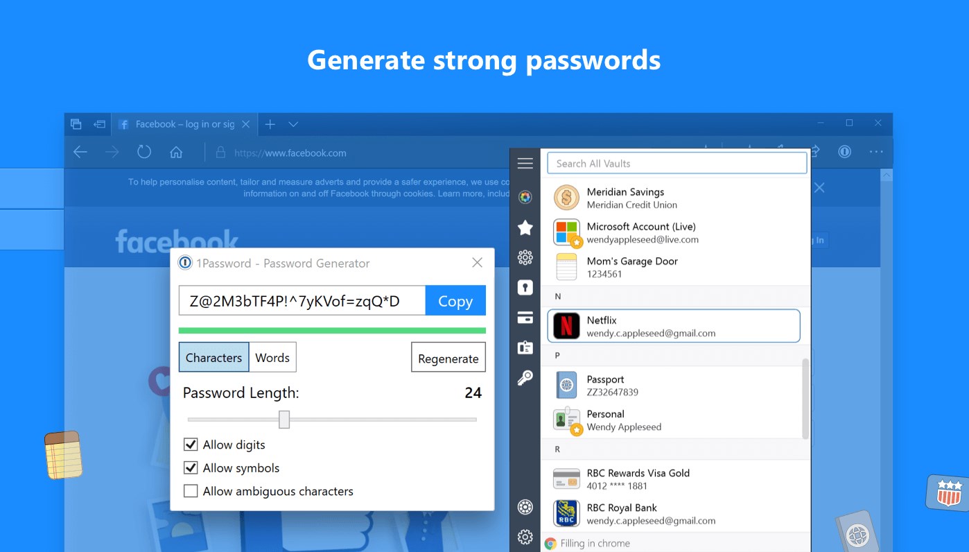 edge 1password extension