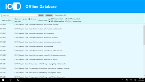 ICD9/ICD10 Offline Database Screenshots 2