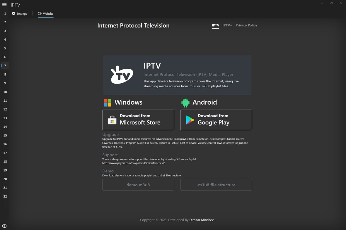 #4. IPTV (Windows) By: Димитър Минчев