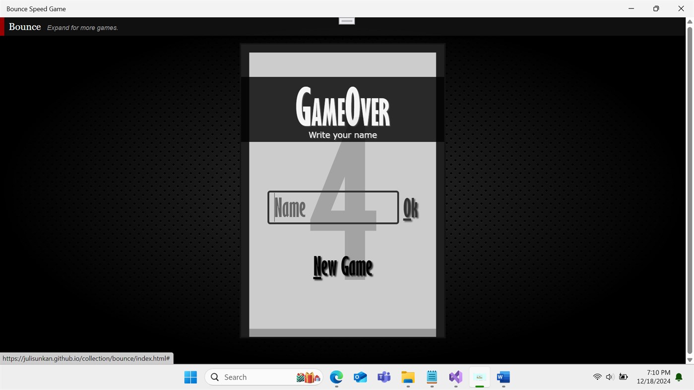 #5. Bounce Speed Game (Windows) 由: redparrot