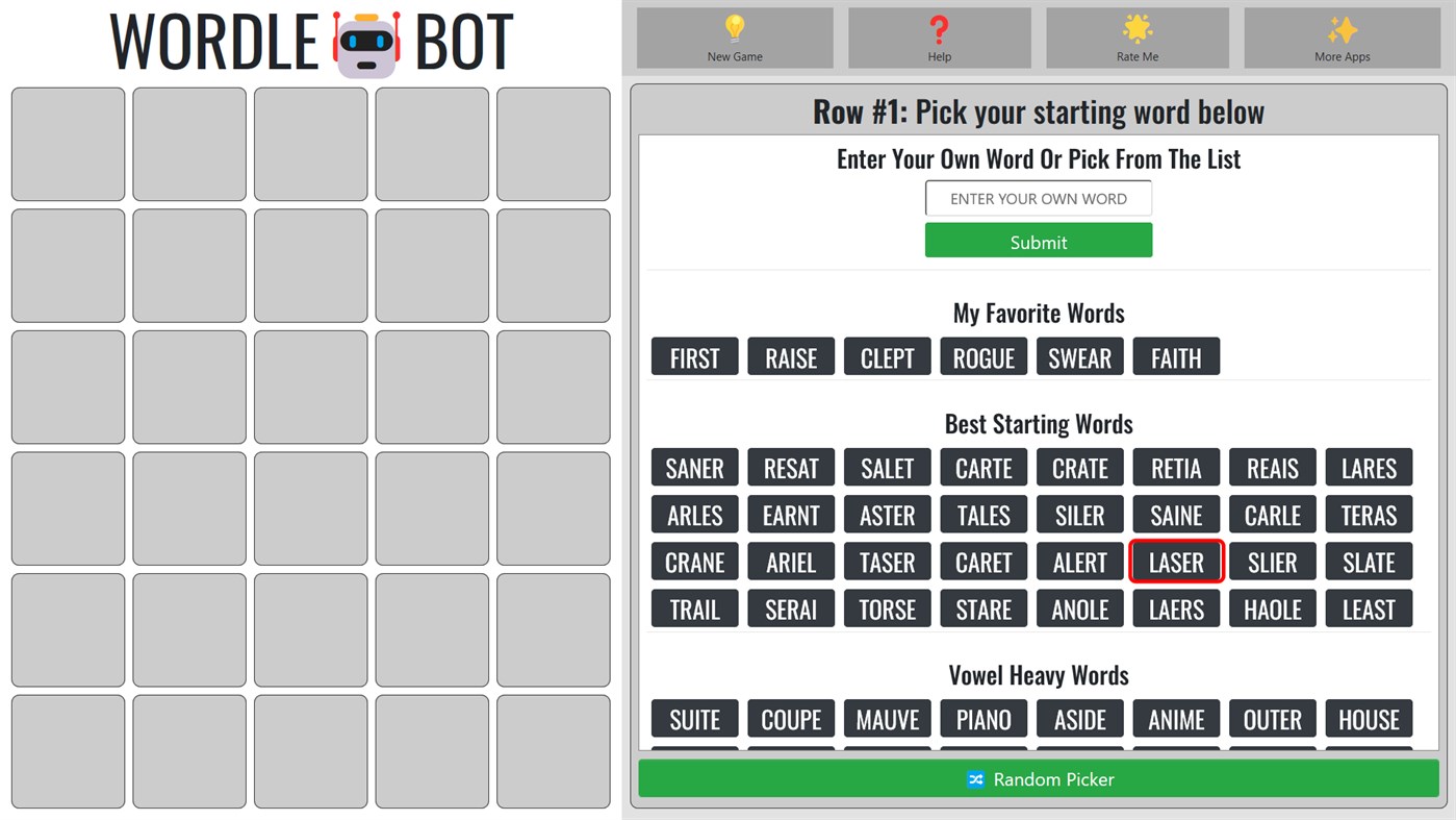 #1. Wordle Bot (Windows) Podle: My App Catalog LLC