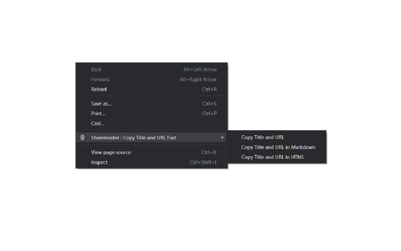 Sharemaster: Copy Title & URL with Shortcut