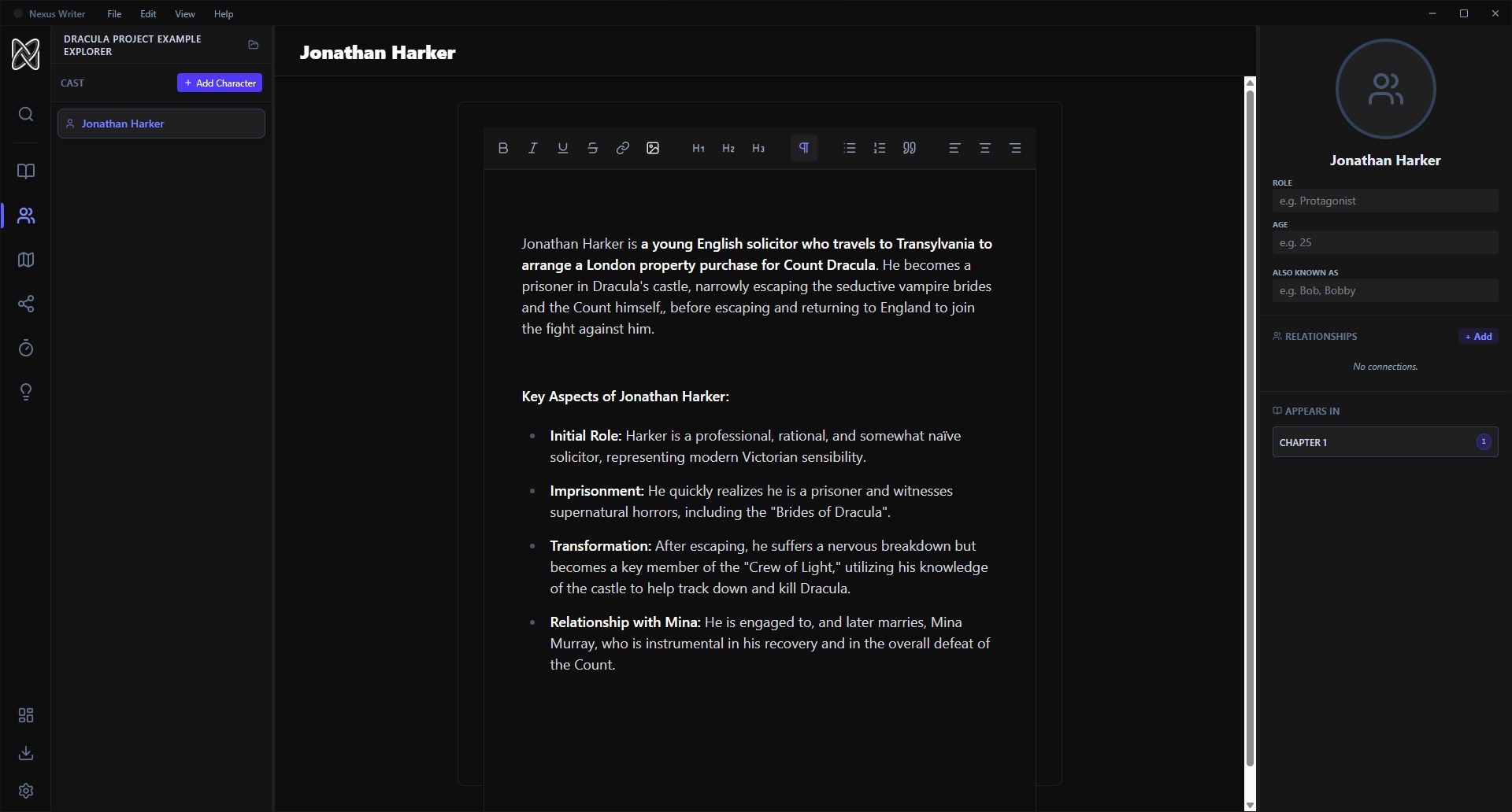 NX-Writer screenshot