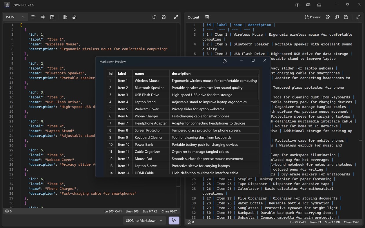 #2. JSON Hub (Windows) Tekijänä: Aadhil RF