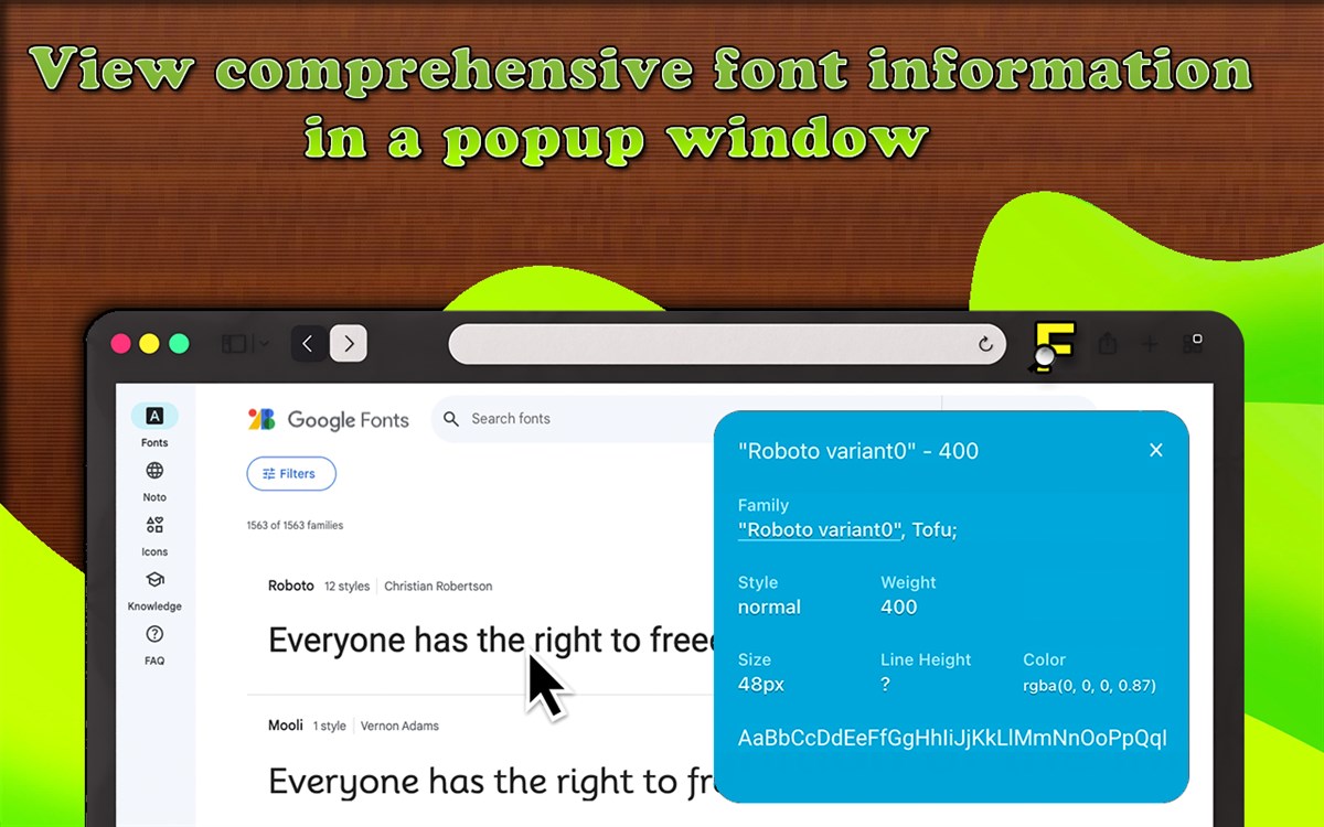 Find Font - Font Identifier - Complemento de edge