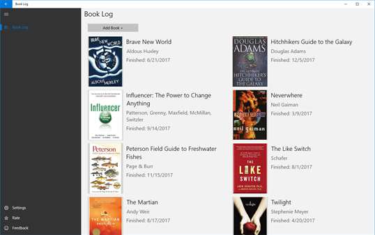 Book Log screenshot 1