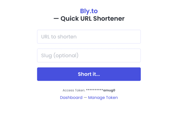 Bly.to URL Shortener