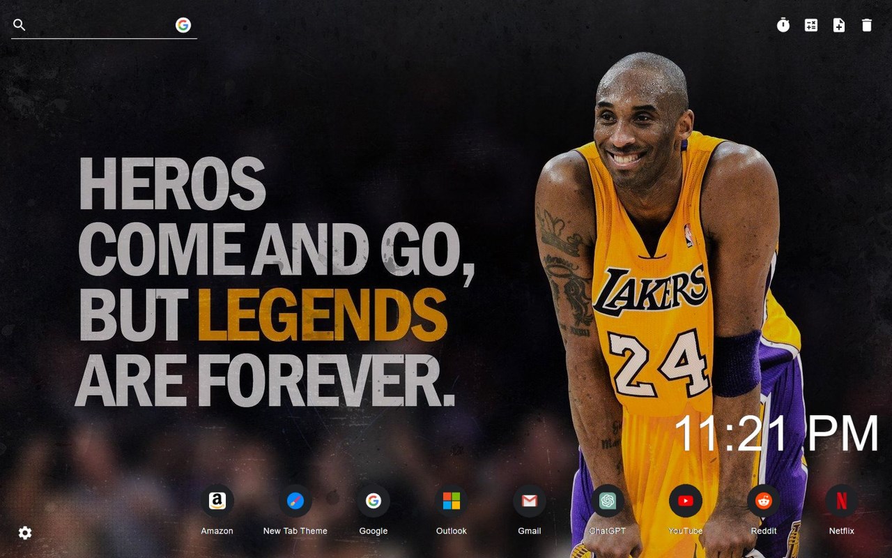 Kobe Bryant Wallpaper New Tab