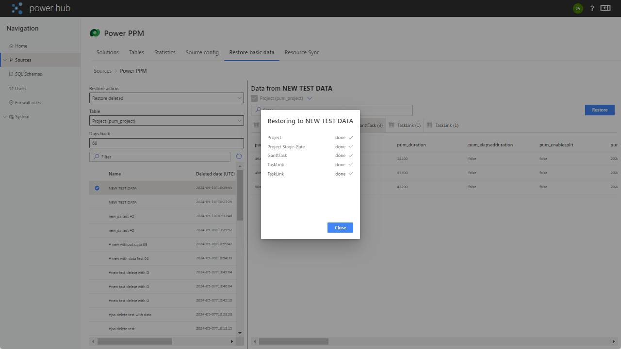 Snapshot 3 of Power Hub Backup and Restore