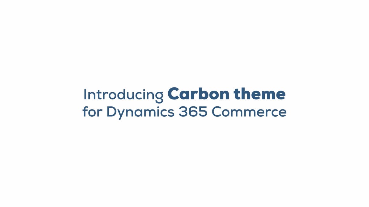 Snapshot 1 of Carbon Theme for Dynamics 365 Commerce
