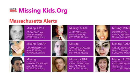 Missing Kids.org screenshot 2