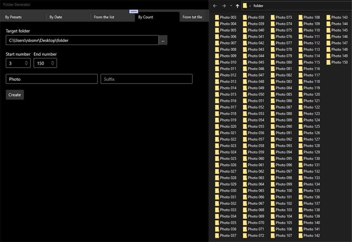#4. Folder Generator (Windows) Ved: Nikolai Belai