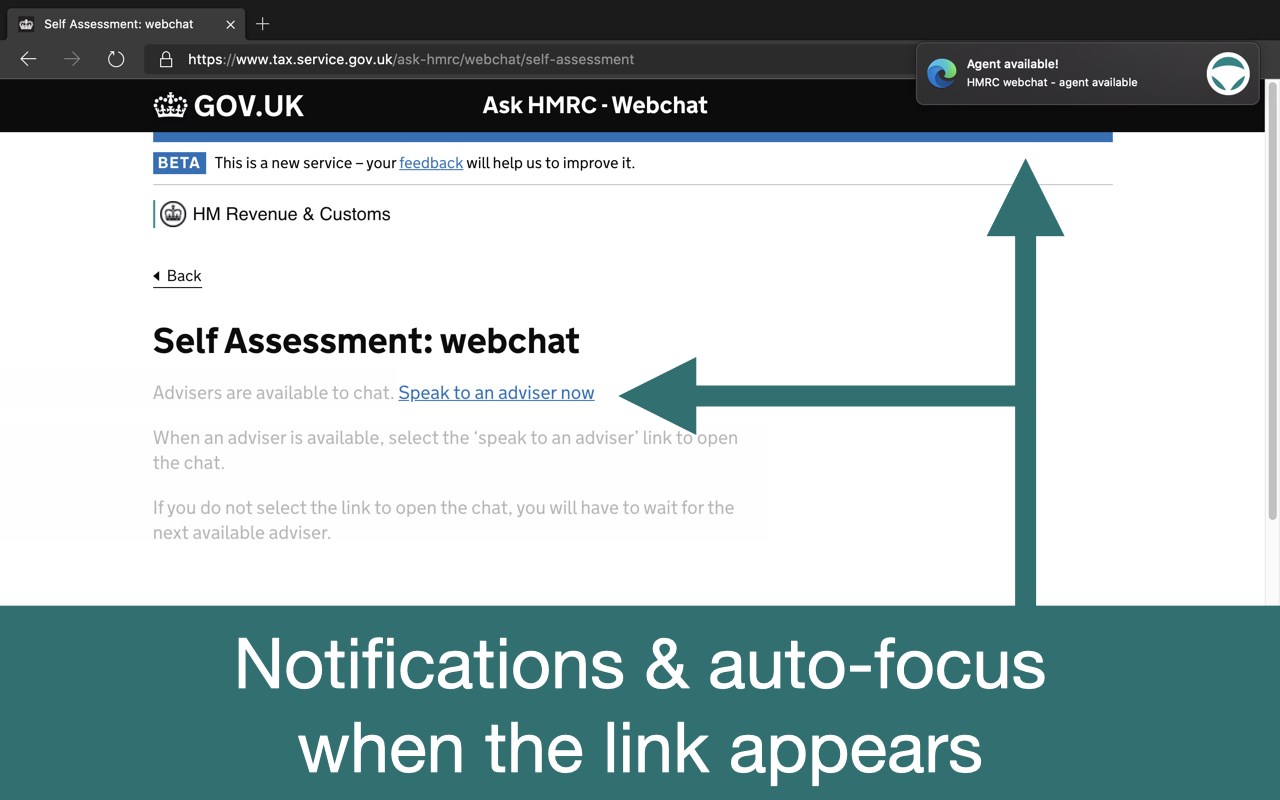 Webchat Autopilot for HMRC