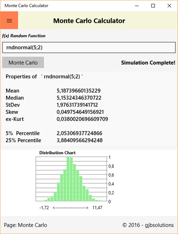 #1. Monte Carlo Calculator (Windows) Podle: gjbsolutions