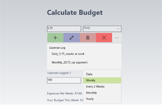 Calculate Budget screenshot 4