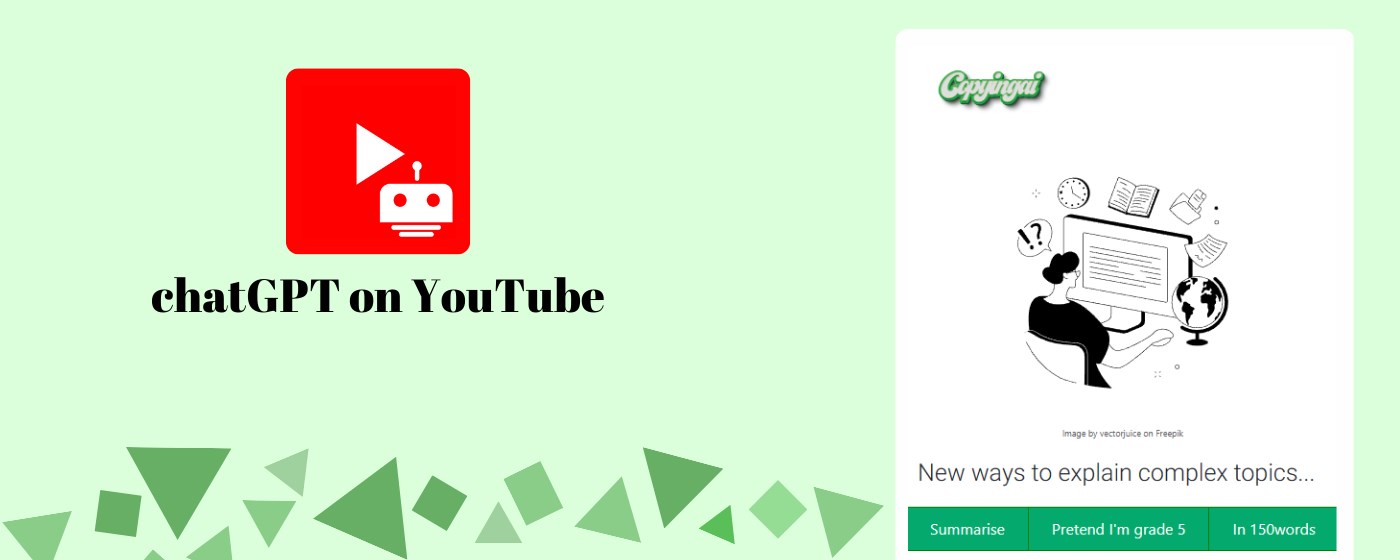Youtube summarizer AI marquee promo image