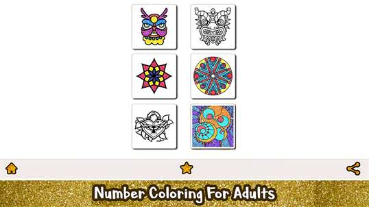 Glitter Color by Number - Adult Coloring Book screenshot 5