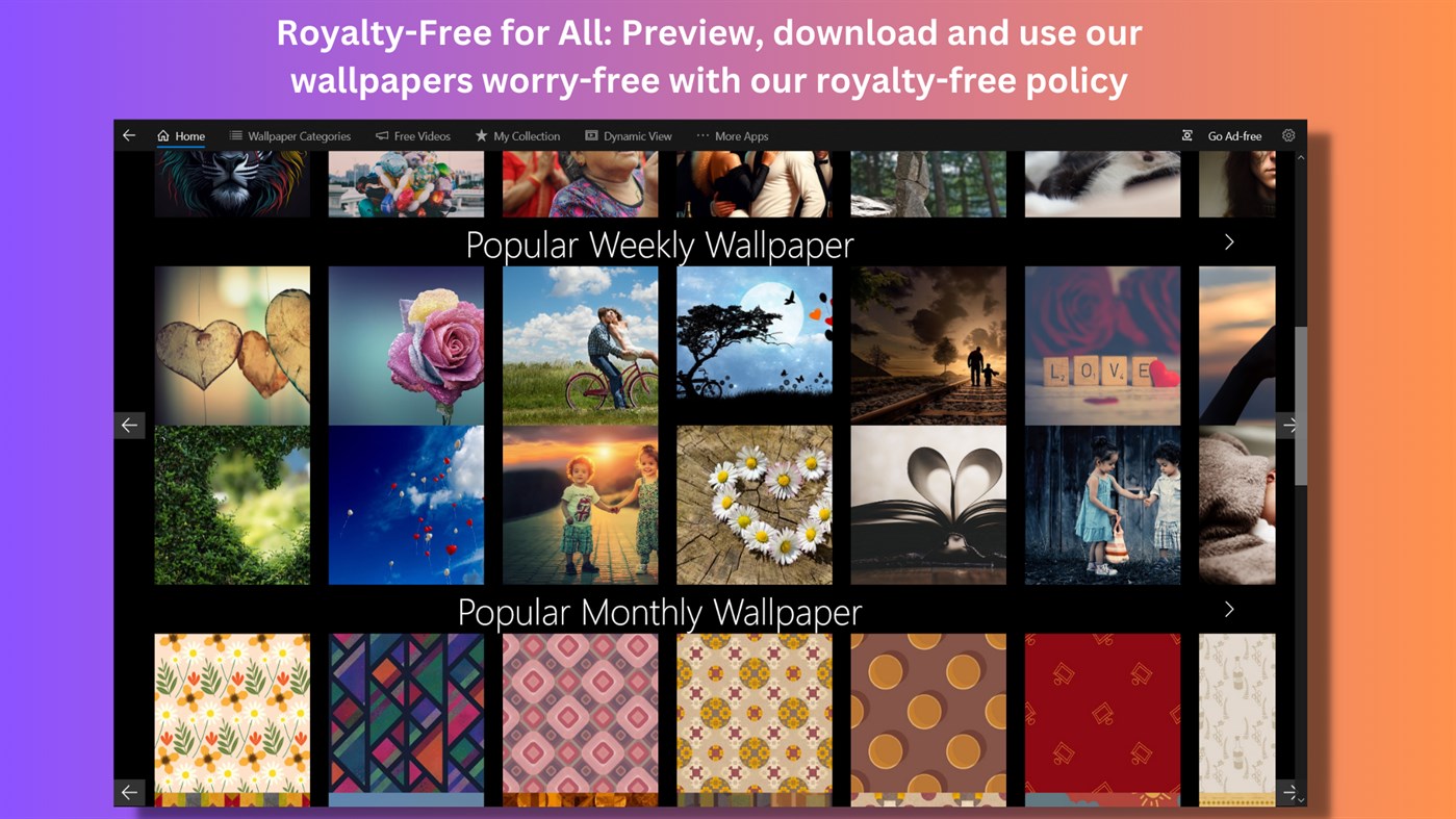 #1. Ultra 4K HD Wallpapers: Desktop WallPapers (Windows) By: finetuneapps