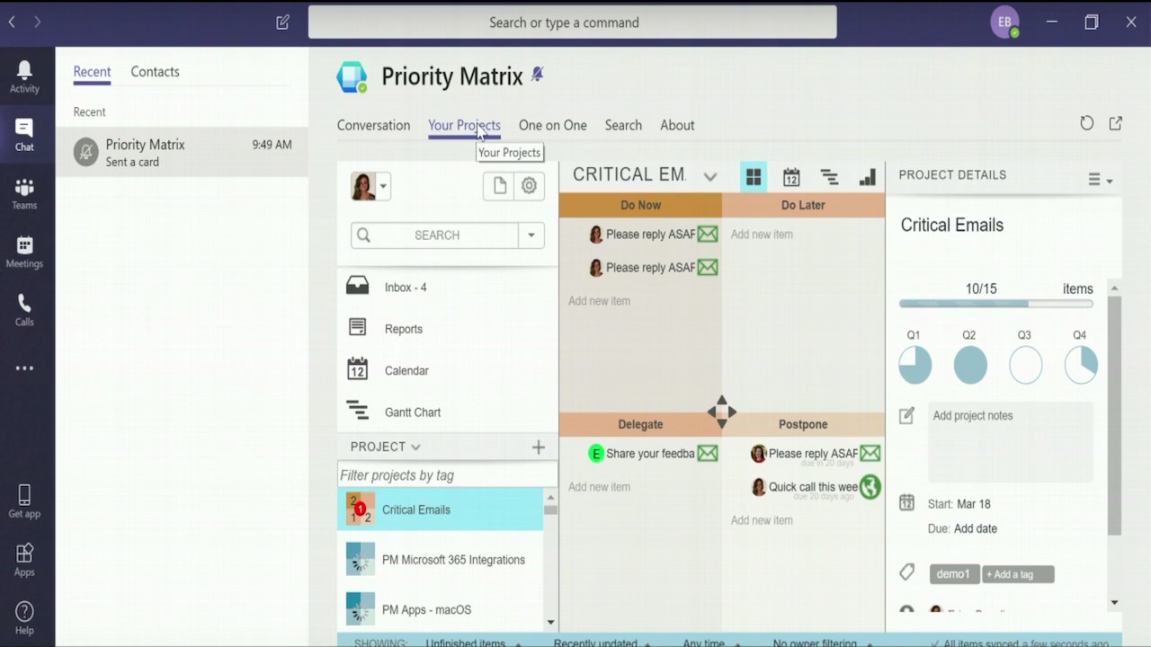 Snapshot 2 of Priority Matrix