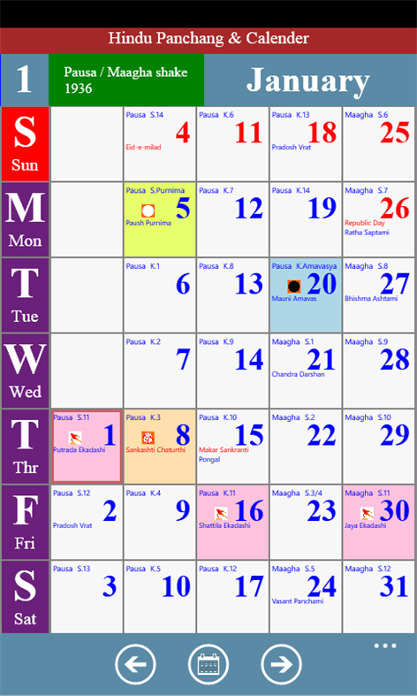 Buy Hindu Panchang Calendar - Microsoft Store
