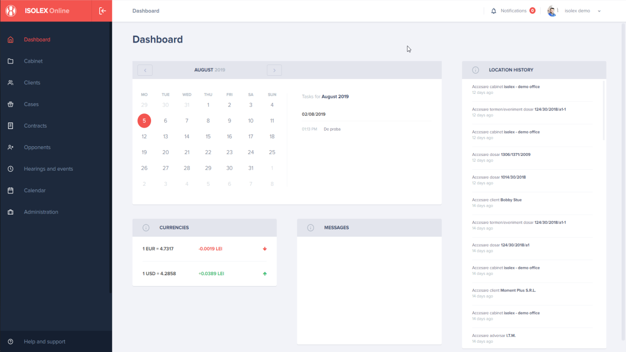 Snapshot 2 of isoLEX - legal app