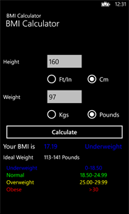 BMI Calculator Professional screenshot 3