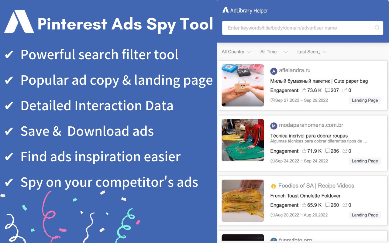 Ad Library - Pinterest Ads Spy Tool