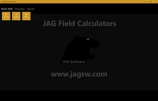 JAG Field Calculators W10 screenshot 1