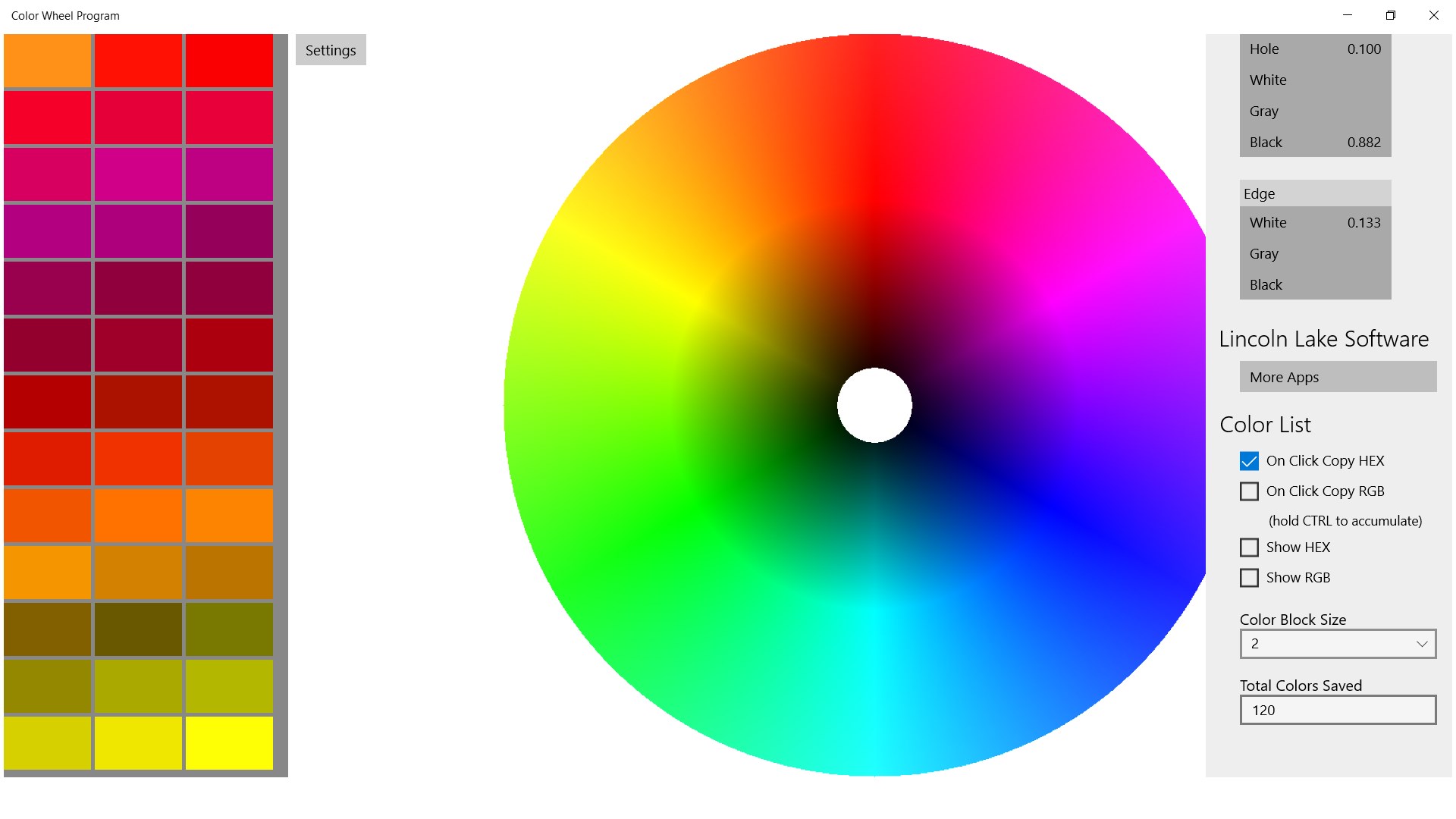 Color Wheel Program for Windows 10 Mobile