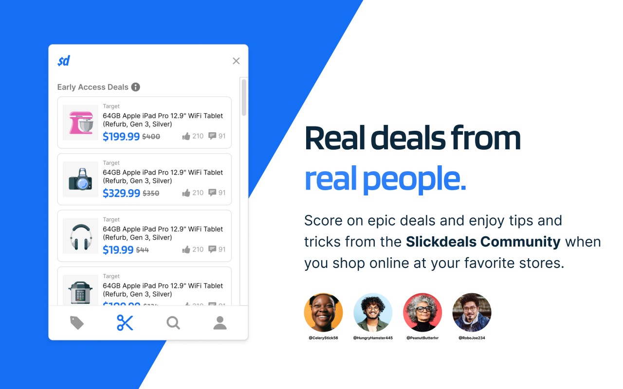 Slickdeals: Automatic Coupons and Deals