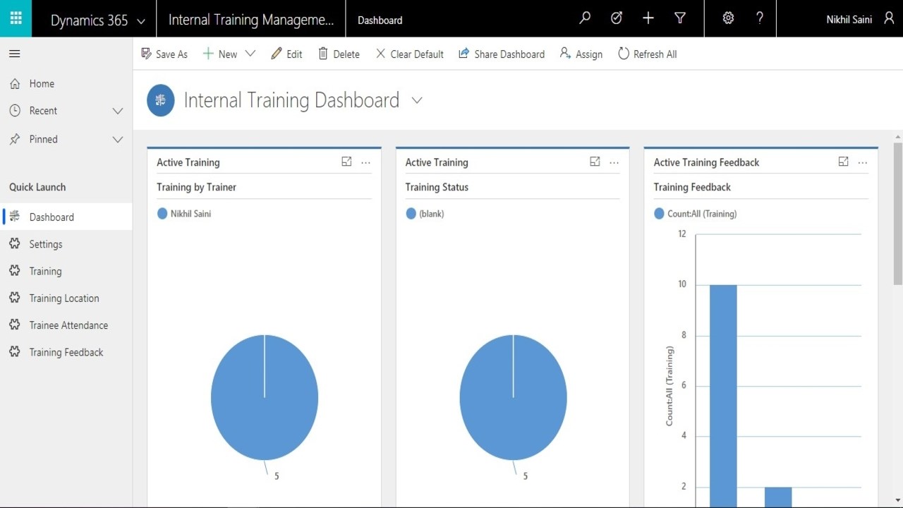 Snapshot 1 of PowerApps - Internal Training Management System
