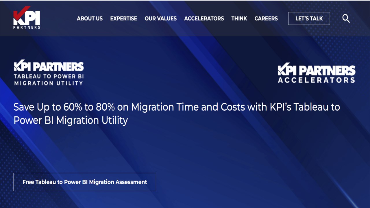 Snapshot 1 of Tableau to Power BI Migration Utility Plus Free Migration Assessment