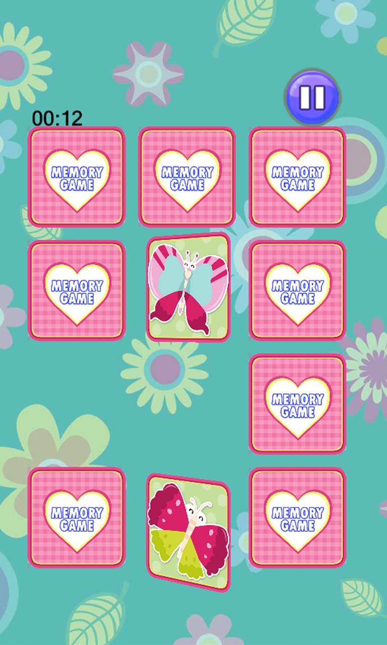 Butterfly Memory Game for Windows 10 Mobile