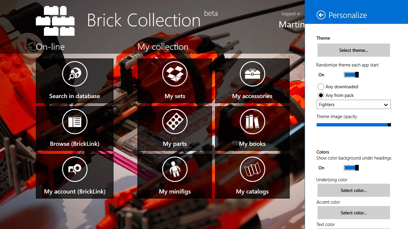 Fine-tune Brick Collection to match your mood.