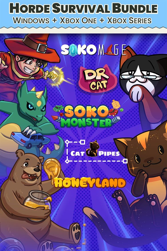Puzzle Bundle Xbox and Windows - HoneyLand, Sokomage, Sokomonster and Doctor Cat! Xbox Series X|S and Xbox One cover art
