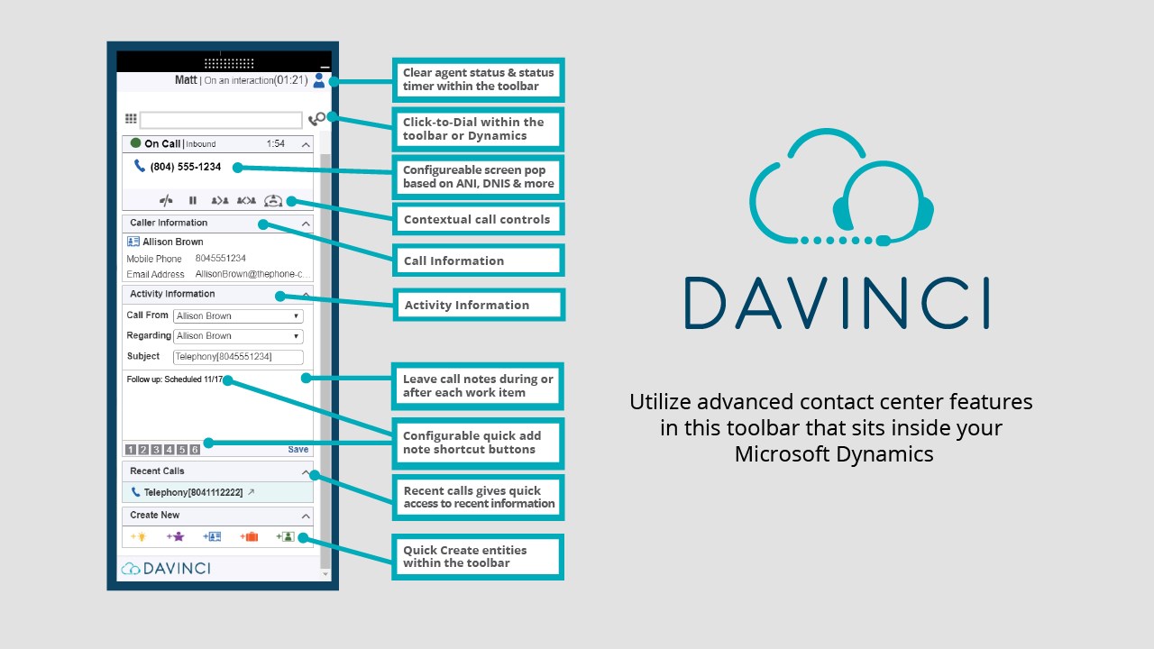 Snapshot 2 of AMC's DaVinci for Dynamics 365