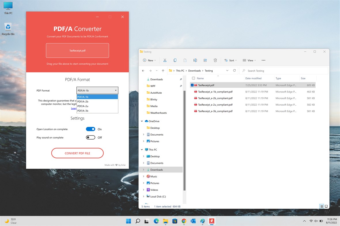 #2. PDF/A Compliance Converter (Windows) By: EvlarSoft LLC
