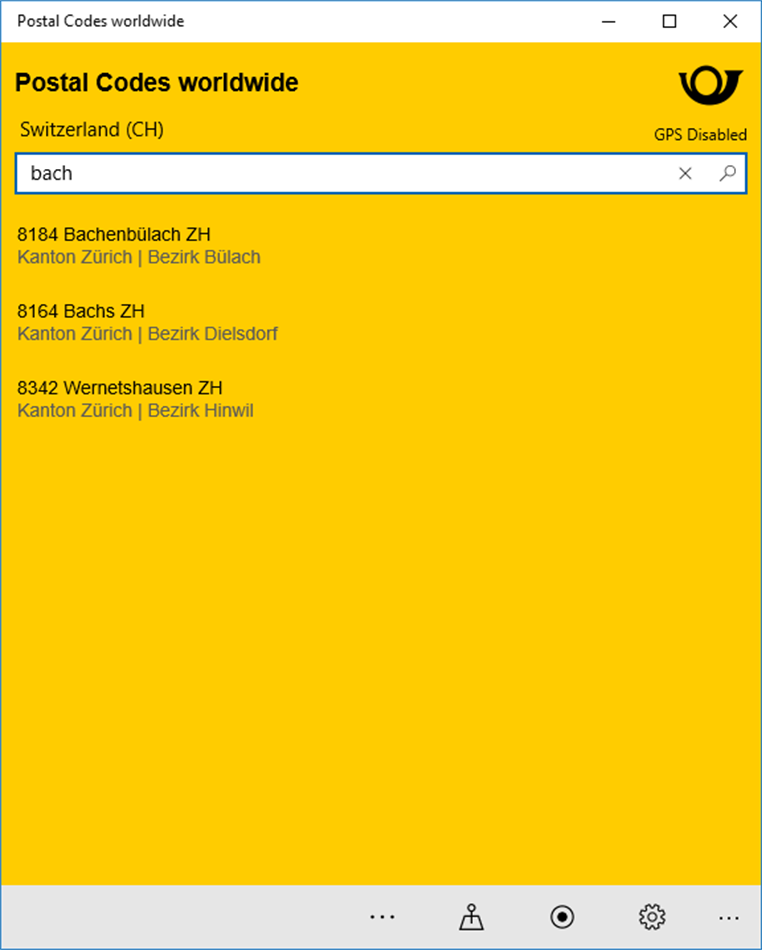 Postal Codes worldwide (Windows) 由: Daniel Reust