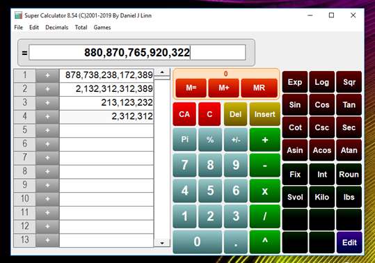 Super Calculator 8 screenshot 1