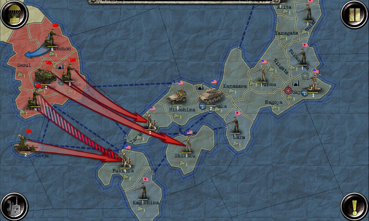 Карта военной игры. Военные тактики и стратегии.