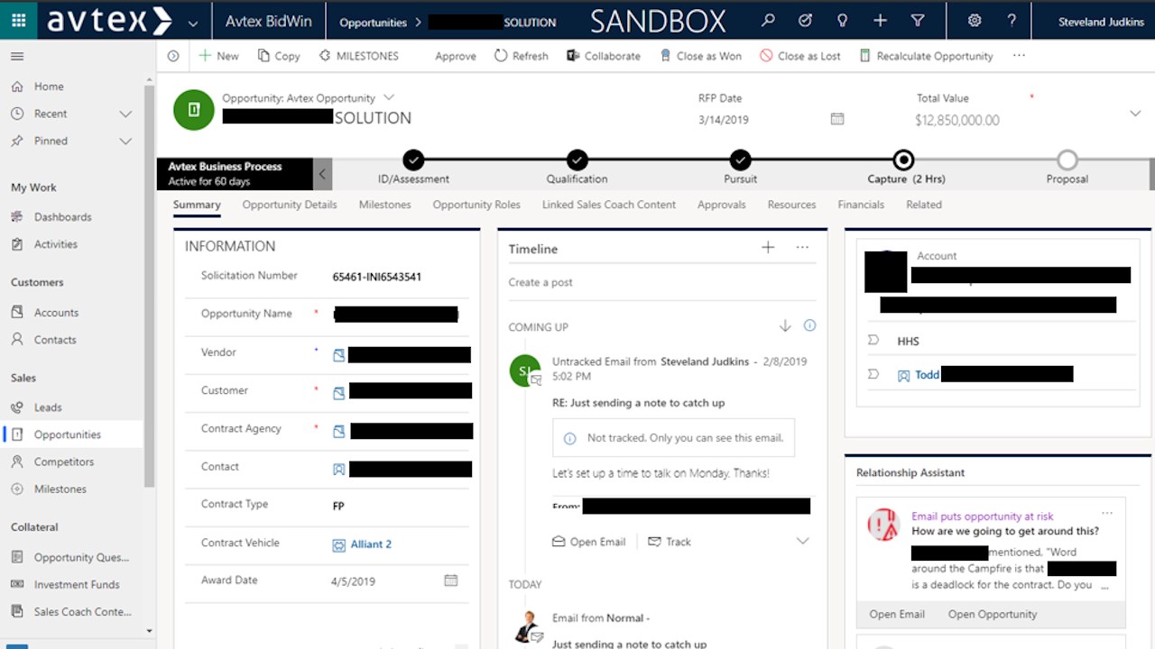 Snapshot 2 of TTEC Digital Solution for BidWin - Government Contractors