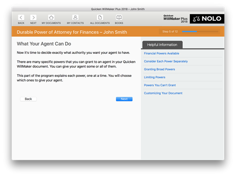 Quicken WillMaker Plus 2018 Screenshots 2