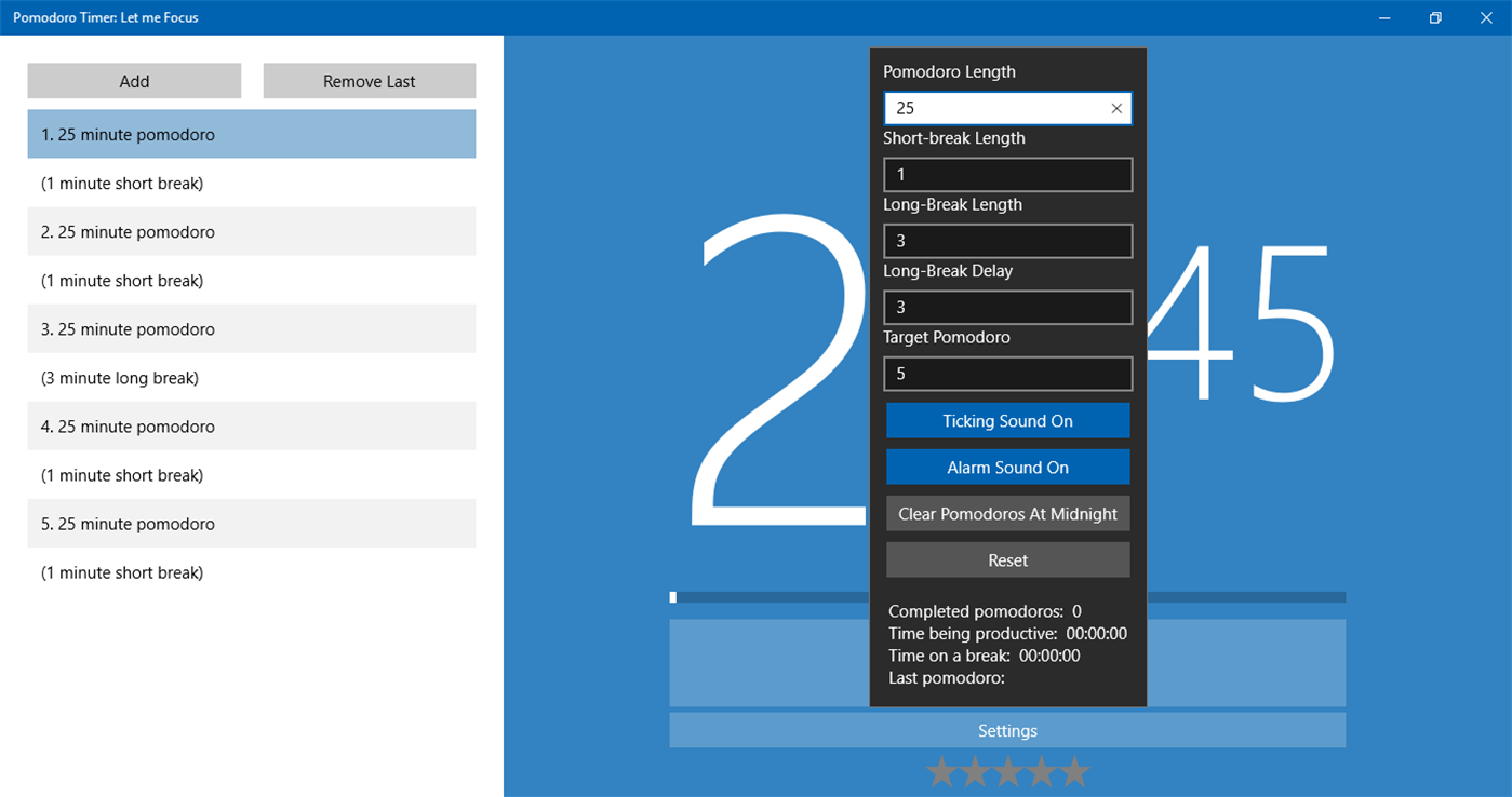 #3. Work and Study Timer Let me focus (Windows) Με: Best Apps for Windows