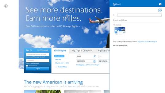 American Airlines screenshot 1