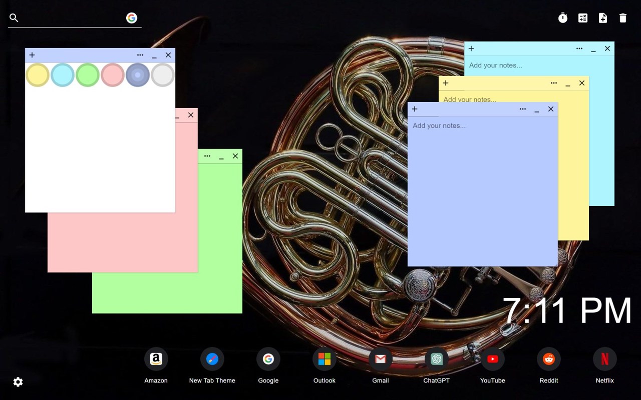 French Horn Wallpaper New Tab
