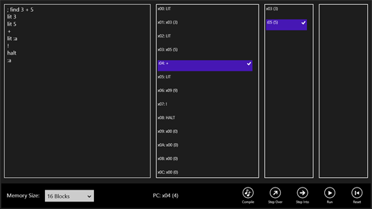 Stack CPU screenshot 2