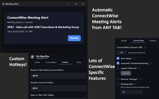 Tab Modifier: ConnectWise Tabs & Tickets