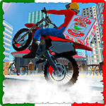 Pizza Delivery Moto Bike Rider